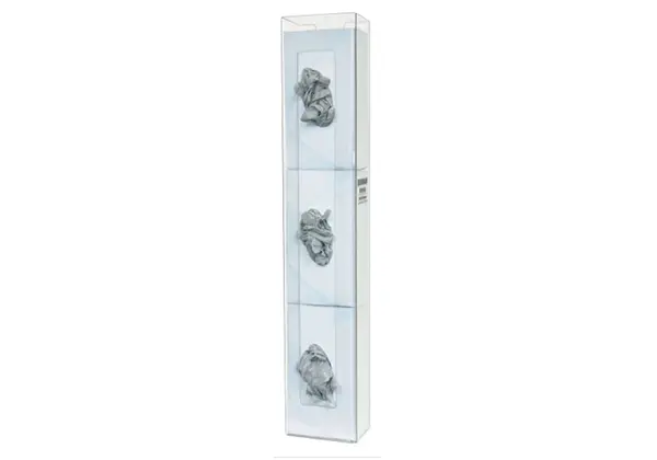 Glove Dispenser-Space Saver Triple, Clear Plastic
